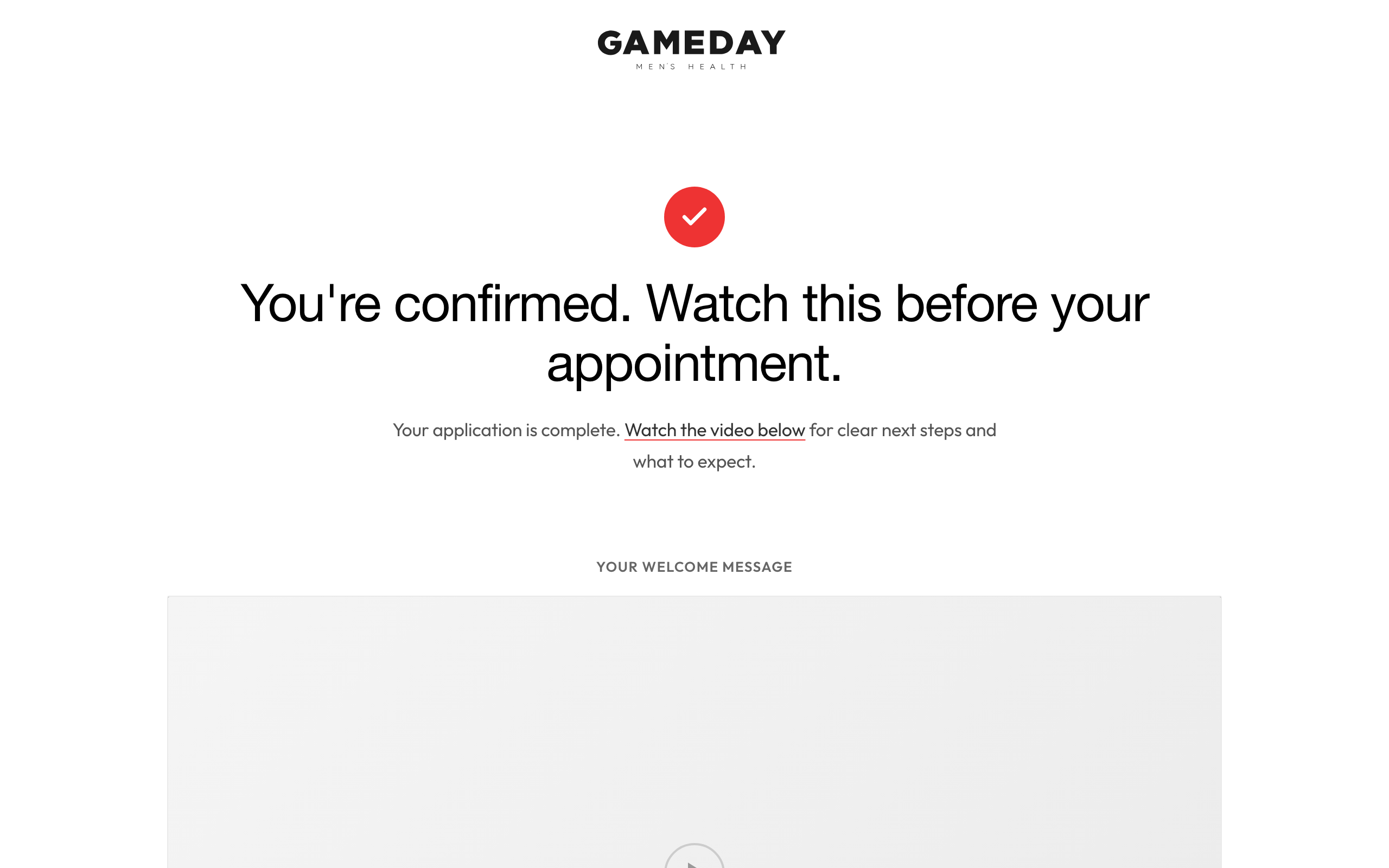 Confirmation page preview